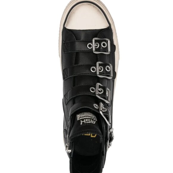 NEW ASH Leather Razor High Tops for womens in black 72515m8 - Picture 8 of 9